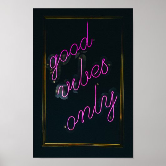 Alleen roze lampjes esthetisch Typografisch Poster (Voorkant)