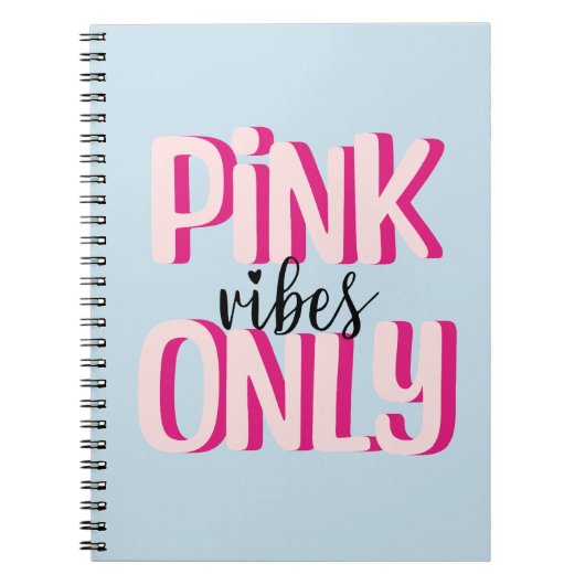 Alleen roze vibes notitieboek (Voorkant)