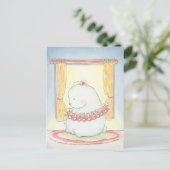 Alleen samen polair beer en bunny aquarel briefkaart (Staand voorkant)