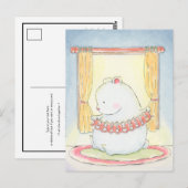 Alleen samen polair beer en bunny aquarel briefkaart (Voorkant / Achterkant)