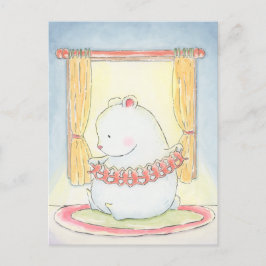Alleen samen polair beer en bunny aquarel briefkaart