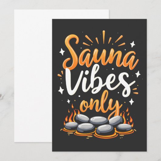 Alleen Sauna-sfeer Sauna-enthousiast Spa-dag Bedankkaart (Voorkant / Achterkant)