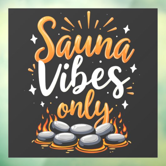 Alleen Sauna-sfeer Sauna-enthousiast Spa-dag Raamsticker (Vel 3)