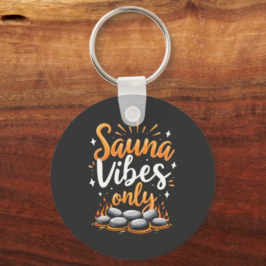 Alleen Sauna-sfeer Sauna-enthousiast Spa-dag  Sleutelhanger (Voorkant)