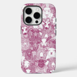 alleen schaap kers wit iPhone 16 pro hoesje
