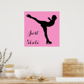 Alleen Schaats Ice Skater Poster (Keuken)