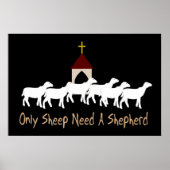 Alleen schapen hebben schapen nodig poster (Voorkant)
