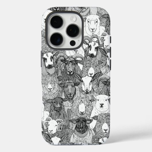 alleen schapen zwart wit Case-Mate iPhone case (Achterkant)