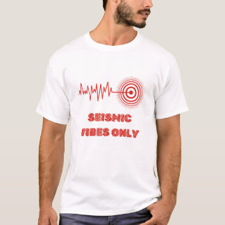 Alleen seismische vibes - Earthquake Chart Grafisc T-shirt