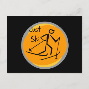 Alleen Ski T-shirts en cadeautjes Briefkaart