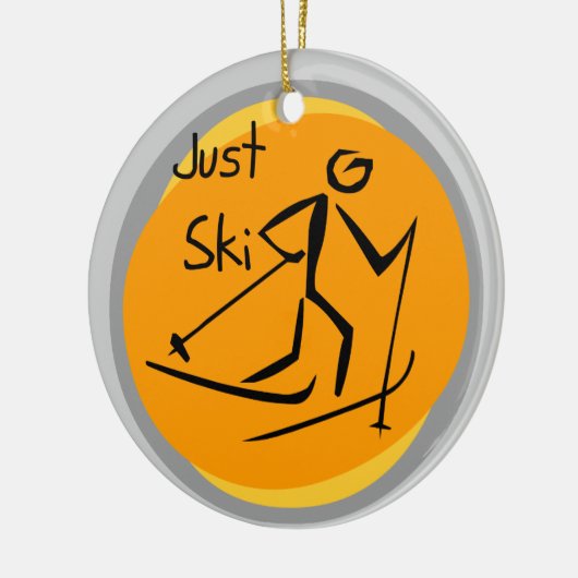 Alleen Ski T-shirts en cadeautjes Keramisch Ornament (Links)