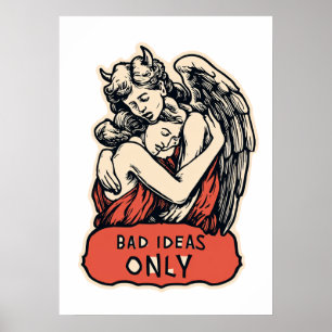 Alleen Slechte Ideeen - Vintage Gotisch Poster