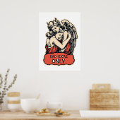 Alleen Slechte Ideeen - Vintage Gotisch Poster (Keuken)