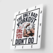 Alleen slechte training is degene die je niet hebt vierkante klok (Hoek)