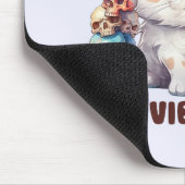 Alleen slechte vibes - Fierce Cat & Skulls Gothic  Muismat (Hoek)