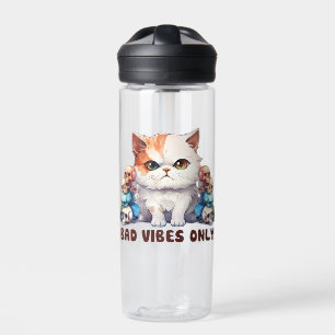 Alleen slechte vibes - Fierce Cat & Skulls Gothic Waterfles