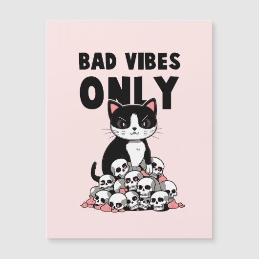 Alleen slechte vibes - Kat & schedels (Voorkant)
