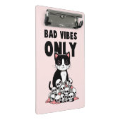 Alleen slechte vibes - Kat & schedels Mini Klembord (Schuin)