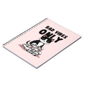 Alleen slechte vibes - Kat & schedels Notitieboek (Linkerzijde)