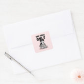 Alleen slechte vibes - Kat & schedels Vierkante Sticker (Envelop)