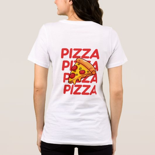 Alleen slice vibes | Grappige Pizza liefhebber Tri-Blend Shirt (Achterkant)