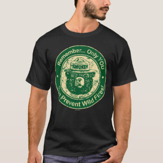 Alleen Smokey Bear Groen T-shirt