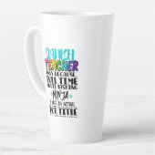 Alleen Spaanse leraar omdat fulltime multitasking Latte Mok (Linkerhoek)