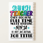 Alleen Spaanse leraar omdat fulltime multitasking Planner (Achterkant)