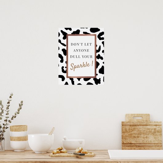Alleen Sparkle | Modern Motivatie Poster (Keuken)