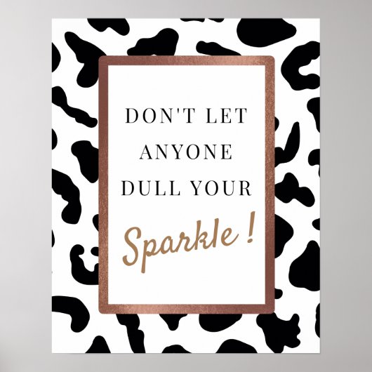 Alleen Sparkle | Modern Motivatie Poster (Voorkant)
