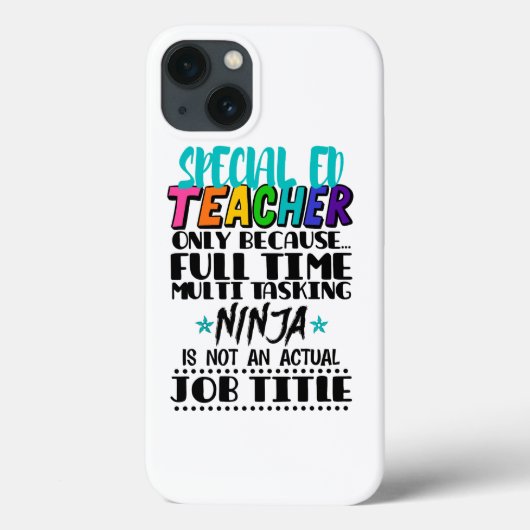 Alleen speciale Ed-leraar omdat fulltime multi Case-Mate iPhone Case (Achterkant)