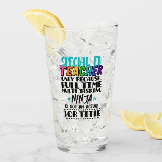 Alleen speciale Ed-leraar omdat fulltime multi Glas (Voorkant ijs)
