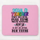 Alleen speciale Ed-leraar omdat fulltime multi Muismat (Voorkant)