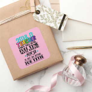 Alleen speciale Ed-leraar omdat fulltime multi Vierkante Sticker