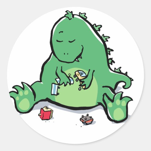 alleen spelen ronde sticker (Voorkant)