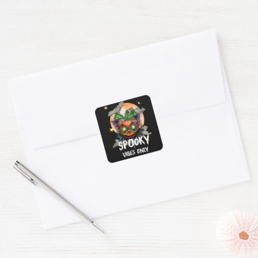 Alleen spokige virussen vierkante sticker (Envelop)