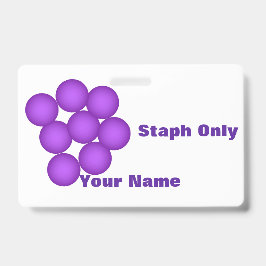 Alleen Stafylokokken Microbiologie Lab Badge