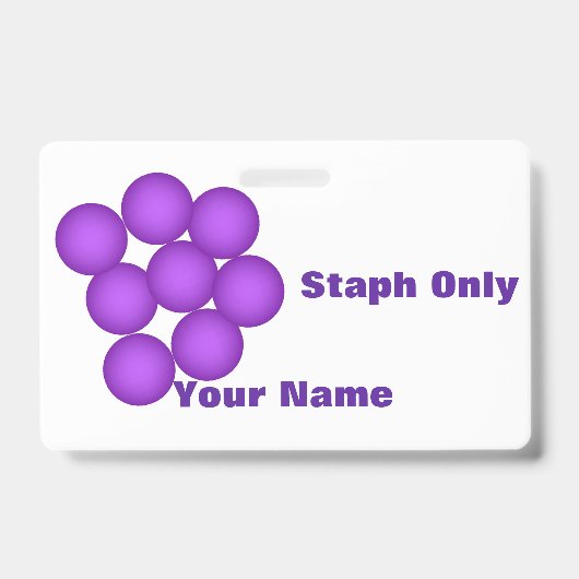 Alleen Stafylokokken Microbiologie Lab Badge (Voorzijde)