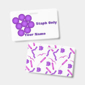 Alleen Stafylokokken Microbiologie Lab Badge (Voor- en achterkant)