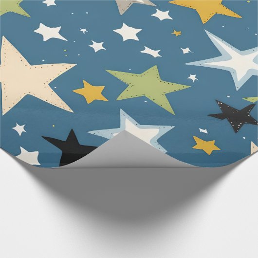Alleen sterren cadeaupapier (Hoek)