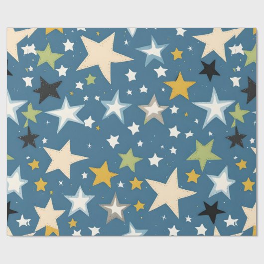 Alleen sterren cadeaupapier (Vlak)