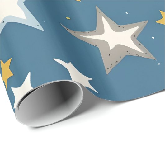 Alleen sterren cadeaupapier (Rol Hoek)