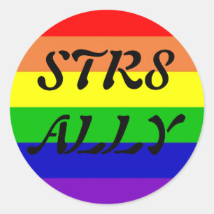ALLEEN STR8 RONDE STICKER