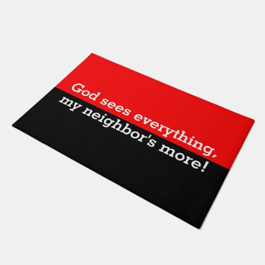 Alleen Stripes Red + uw achtergrond en ideeën Deurmat (Schuin)