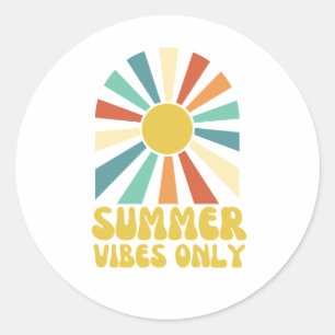 ALLEEN SUMMER VIBES RONDE STICKER