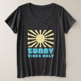 Alleen Sunny Vibes – Bold Retro Sunshine Graphic Grote Maat T-shirt
