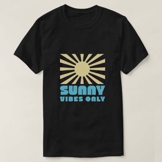 Alleen Sunny Vibes – Bold Retro Sunshine Graphic T-shirt (Design voorkant)