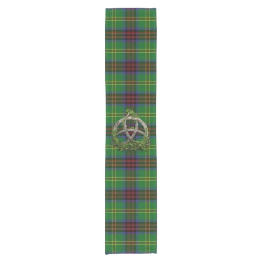 Alleen Tartan en Keltische Trinity Knot jagen Korte Tafelloper (Voorkant)