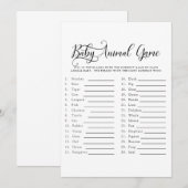 Alleen tekst voor baby's baby shower Uitnodiging t (Voorkant / Achterkant)