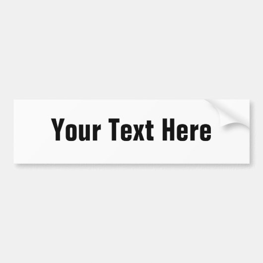  alleen-tekstBumpersticker Bumpersticker (Voorkant)